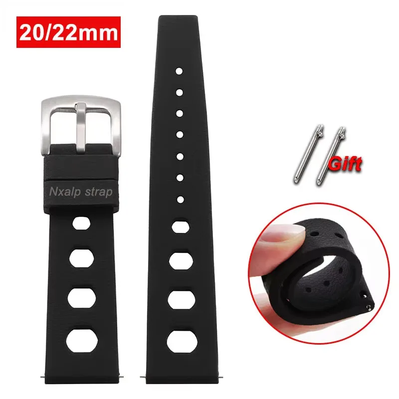 Rubber Strap Diver - 20mm 22mm Tropical Silicone Watch Band