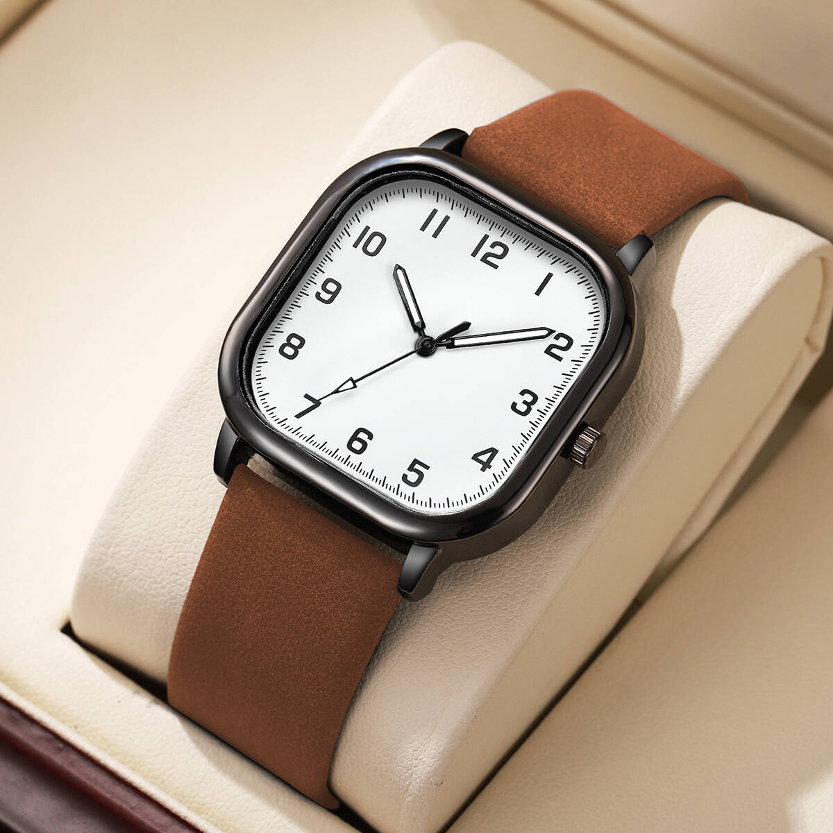 Fashion Square Men Watches Sim - огляд і ціна Leather Watch Band Men