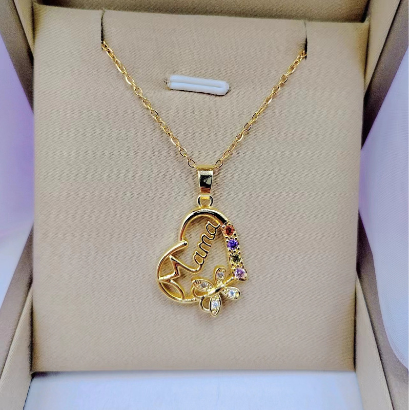 Multi-color Crystal Heart Mama - огляд і ціна Butterfly Clasp Deployant