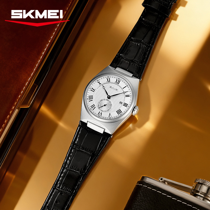 SKMEI 9390 Elegant Men's Quart - огляд і ціна Leather Watch Band Men