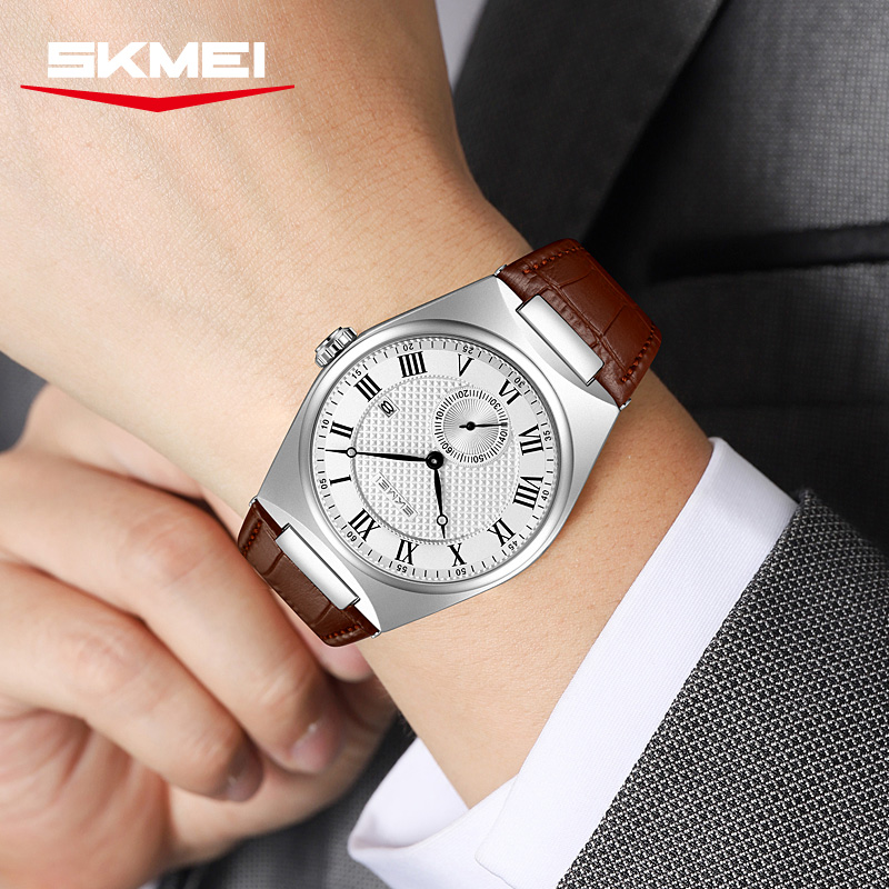 SKMEI 9390 Elegant Men's Quart - огляд і ціна Leather Watch Band Men