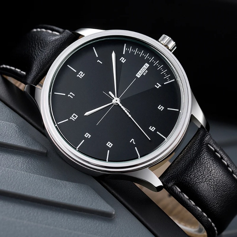 YAZOLE Men Watch Business Casu - огляд і ціна Leather Watch Band Men